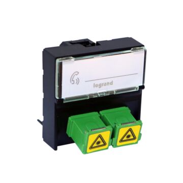 Toma pasante fibra óptica valena next - 2xsc/apc - dark