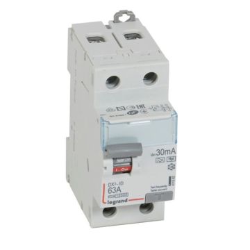 Interruptor diferencial dx³ - 2p- 230v~-63a - tipo hpi - 30ma - 2 módulos