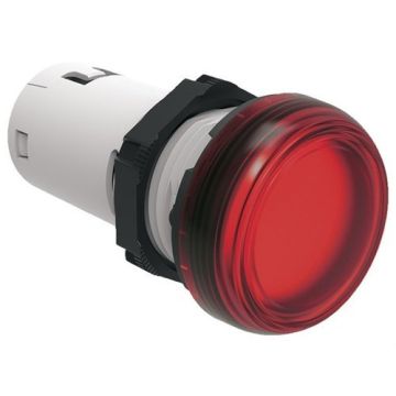 Piloto led monobloc en rojo 230v ac/dc terminal a tornillo con protección