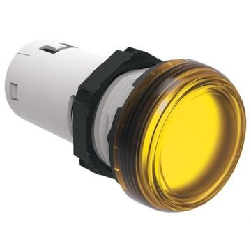Piloto led monobloc en amarillo 24v ac/dc terminal a tornillo con protección