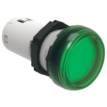 Piloto led monobloc en verde 24v ac/dc terminal a tornillo con protección