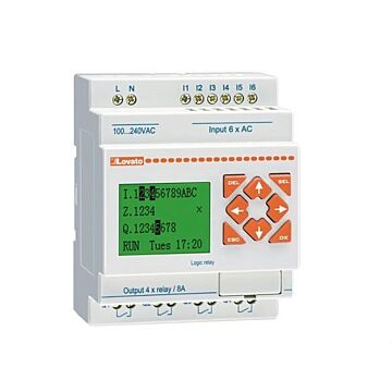 Módulo base 6 entradas / 4 salidas relé alimentación 24v dc