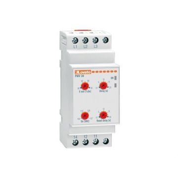 Relé voltímetro trifásico sector fase mínima 380-575v ac
