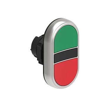 Pulsador doble platinum verde rojo