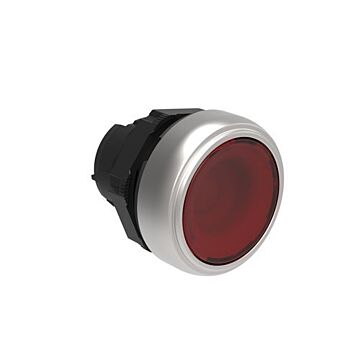 Pulsador platinum luminoso rasante rojo