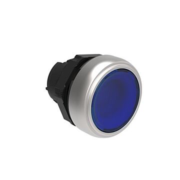 Pulsador platinum luminoso rasante azul