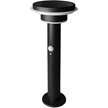 Endura® style solar double circle 40cm post sensor double circle 6w black