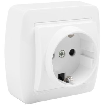 Base fija 2p+t, 16a 250v~. de superficie.