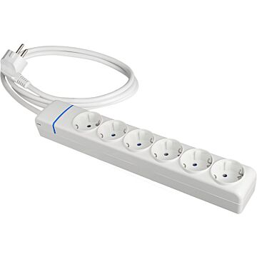 Prolongador con 6 tomas 2p+t, 16a 250v~ 1.5 m de cable h05vv-f 3g1,5mm².