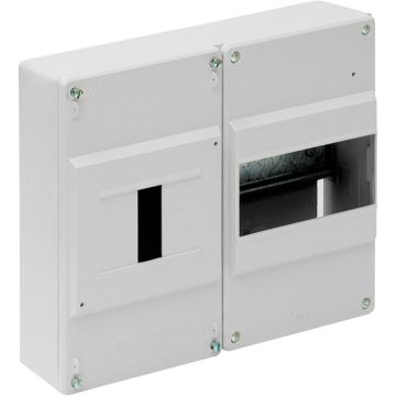 Caja de distribución de superficie para 6 elementos + 4 precintables.