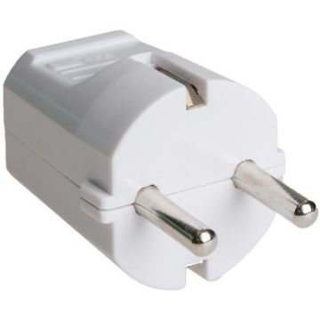 Clavija bipolar 10a 250v espiga diámetro 4,8 termoestable marfil