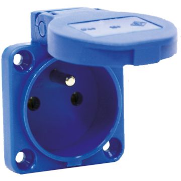 Base trascuadro francés 2p+tt 16a 250v ip54