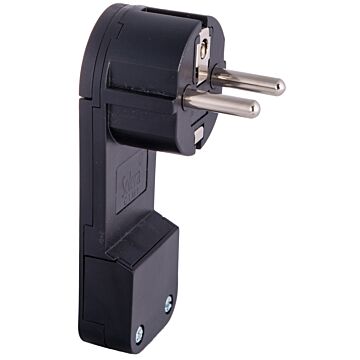 Clavija trasmueble 2p+t  16a 250v~. color negro.