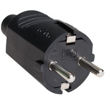 Clavija tt lateral 10/16a 250v caucho termoplástico