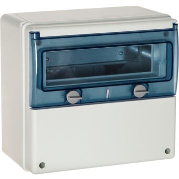 Caja industrial de distribución de 11 elementos.