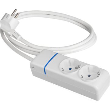 Prolongador con 2 tomas 2p+t, 16a 250v~ 1.5 m de cable h05vv-f 3g1,5mm².