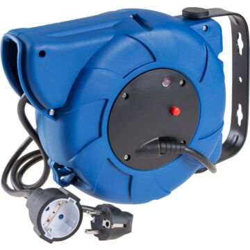 Enrollacable automático con 1 base 2p+t, 16a 250v~. 16 m (14+2) de cable h05vv-f 3g1,5 mm².