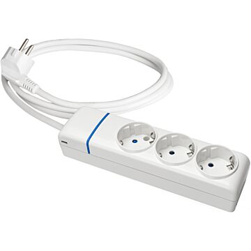 Prolongador con 3 tomas 2p+t, 16a 250v~ 1.5 m de cable h05vv-f 3g1,5mm².
