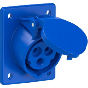 Base industrial trascuadro inclinada 2p+t, 16a 230v~. ip44.