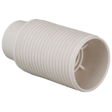 Portalámparas e-14 .conexión con tornillos. 2a 250v. cuerpo roscado.