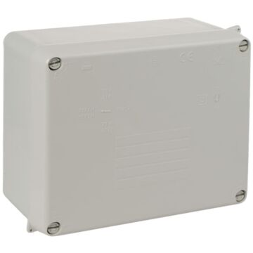 Caja estanca de conexión 160 x 135 x 70 mm sin conos. color gris.