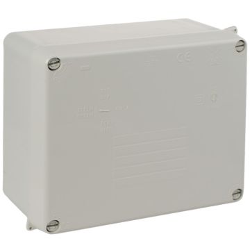 Caja estanca de conexión 160 x 135 x 70 mm sin conos. color gris.