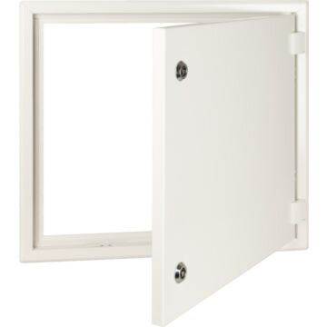 Marco y puerta metálicos para registro secundario. ei60 (rf60). con panel de madera hidrófuga. dimensiones:  1000 x 550 mm.