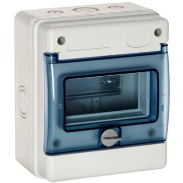 Caja industrial de distribución de 6 elementos.