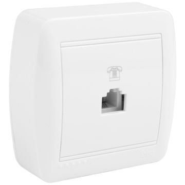 Toma de teléfono rj11. de superficie.