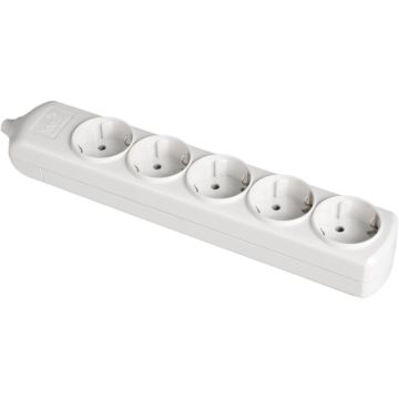 Base múltiple de 5 tomas 2p+t, 16a 250v~.