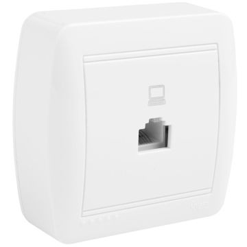 Toma de datos rj45. categoría 5e. de superficie.