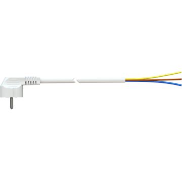 Prolongador 2p+t, 16a 250v~. color blanco. 1 m de cable.