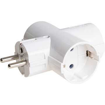Adaptador triple 2p+t, 16a 250v~.
