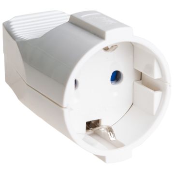 Base móvil 2p+t, 16a 250v~. color blanco.