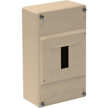 Caja de distribución de superficie para 4 elementos precintable.