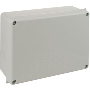 Caja estanca de conexión 220 x 170 x 80 mm sin conos. color gris.