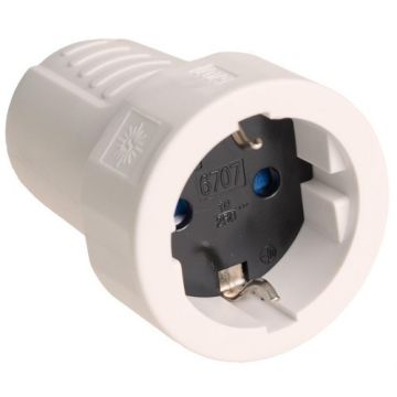 Base tt lateral 10/16a 250v pvc goma blanco