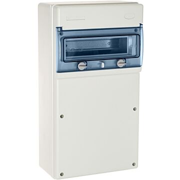 Caja industrial de distribución de 11 elementos.