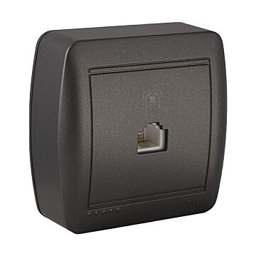 Toma de teléfono rj11. de superficie.