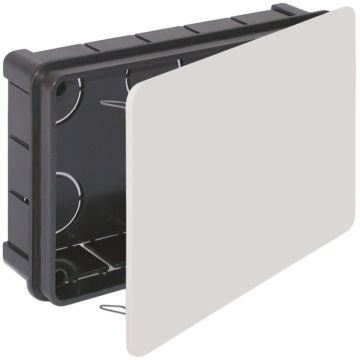 Caja de conexión de empotrar. de 160 x 100 x 50 mm. tapa con garra metálica.