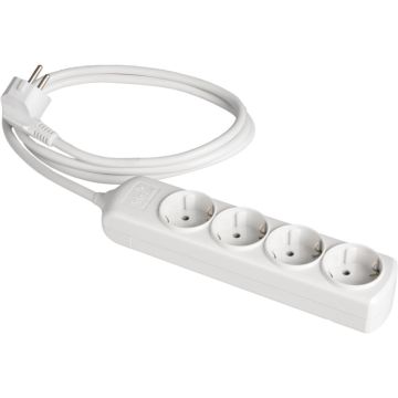 Prolongador con 4 bases 2p+t, 16a 250v~. 1,5 m de cable.
