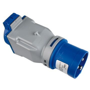 Adaptador - prolongador industrial 2p+t, 16a 230v~