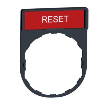 Porta etiqueta c etiqueta  reset red