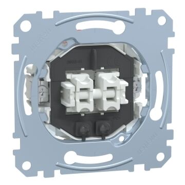 Double switch, compatible con system m y d-life inserts, 1-pole 1-way, 10ax, terminales de conexión rápida