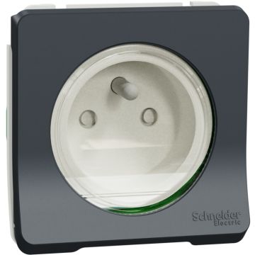 Mureva styl base 2p+ttf  para instalación en superficie o de empotrar  ip55 gris
