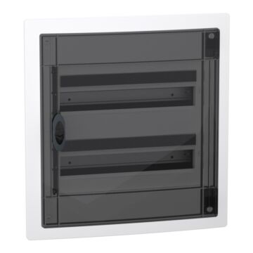 Envolvente modular, prismaset xs, 2 filas 18 módulos , empotrar, puerta ahumada