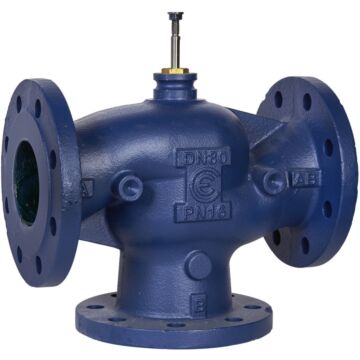 Vg311f globe valve, dn80, 3-way, flanged connection, cast iron, 80 kvs, water and glycol 25-50%, no steam media