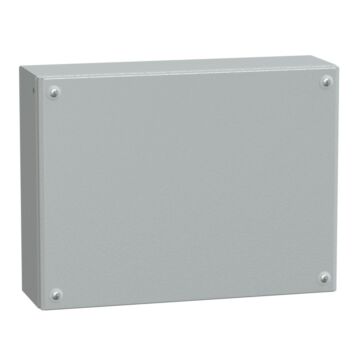 Caja industrial de metal con puerta ciega  h300xw400xd120 ip66 ik10 ral 7035