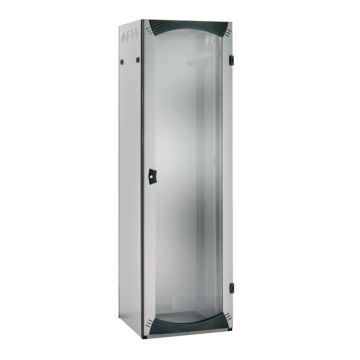 Floor-standing cabling rack 42u w600d800 fixed 19 glazed door r7035