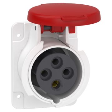 Pratika socket - screw - straight - 16a - 3p + e - 380...415 v ac - panel
